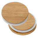Bamboo Mason Jar Storage Canning Lids Drinking Cup Covers Reusable Seal Ring Pine Wooden Lid Caps for Glass Jars Ceramic Mugs