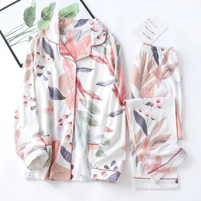 2023 Spring Leaves Printed Women&