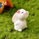 Easter Bunny Decoration Mini Resin Rabbit Craft Miniature Figurine Landscape Model Home Desktop Decor Fairy Garden Decoration
