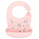 LOFCA 1pc Animal Cartoon Silicone Waterproof Bib Food Grade BPA&amp;PVC Free Silicone Soft Baby Bib Adjustable Easy Wash and Clean