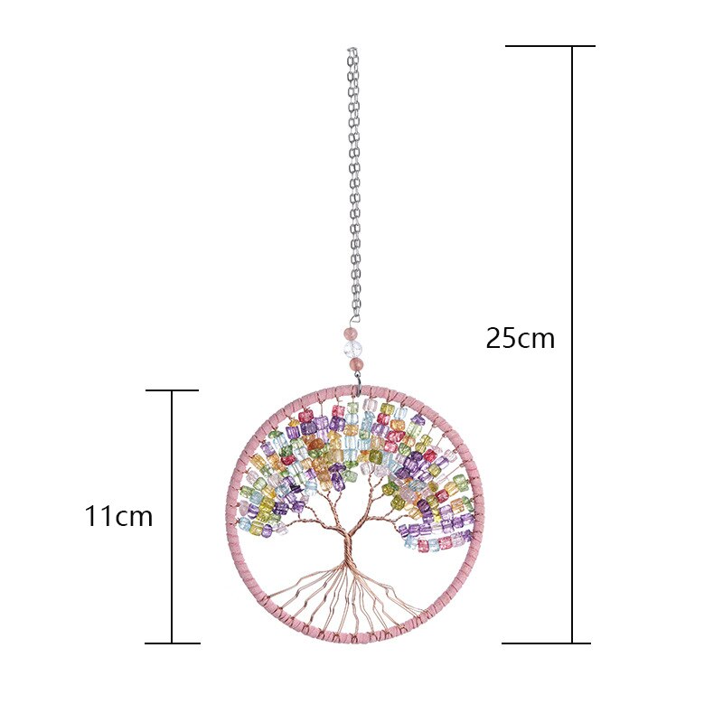 Handmade Weave Dream Catcher With Light Natural Feather Tree of life Dreamcatcher Decor Hanging Pendant Girl Gifts Room Decor