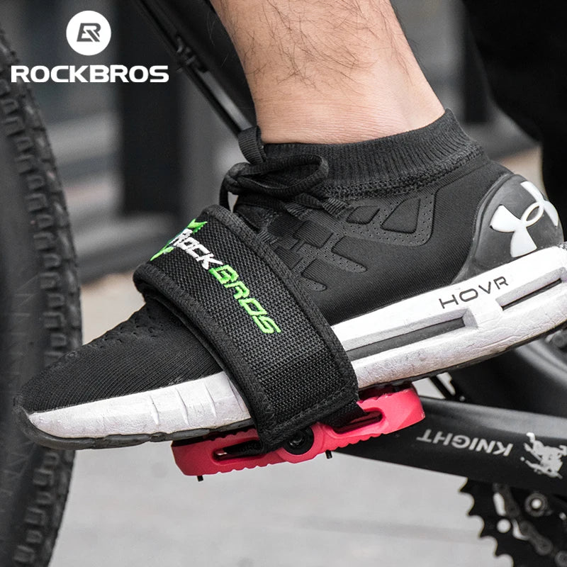 ROCKBROS Bike Pedal Cover Cycling Pedal Foot Strap Ultralight Anti-slip Pedal Belt High Strength Double-side Bicycle Accessories