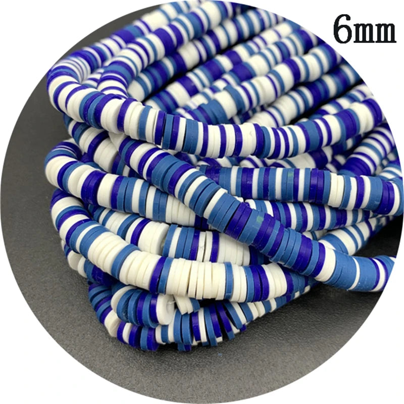 400pcs/Lot 3/4/5/6mm 16inch Round Slice Clay Beads Spacer Beads Polymer Clay Beads For Jewelry Making DIY Handmade Accessories