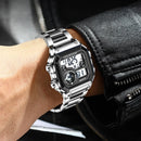 LIGE marka erkek dijital saat şok askeri spor saatler moda su geçirmez elektronik kol saati erkek Reloj Inteligente Hombre