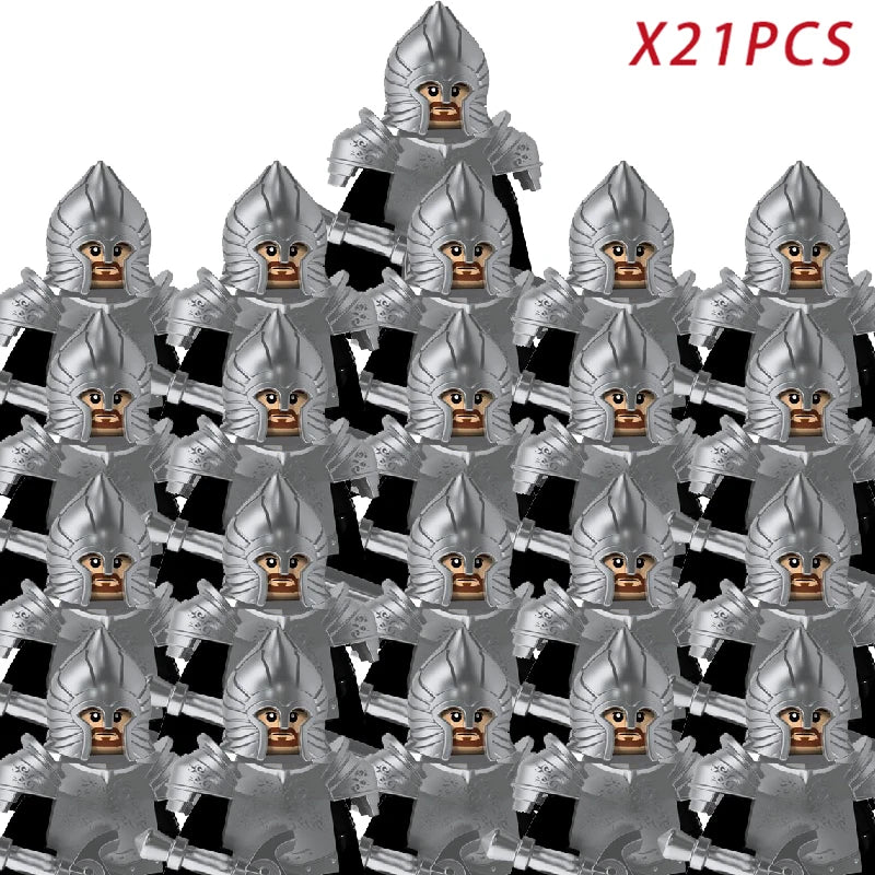 Classic Medieval Movie Elves Dwarf Warrior Iron Foot Dane leader of the Dwarfs Building Blocks LOTR Figures Toys For Children