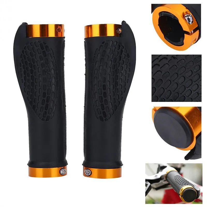 1 Pair Bicycle Handlebar Grips Soft Rubber Anti-slip Bar covers Lock-on Bar Grips End MTB Mountain Road Bike Bicycle Accessories