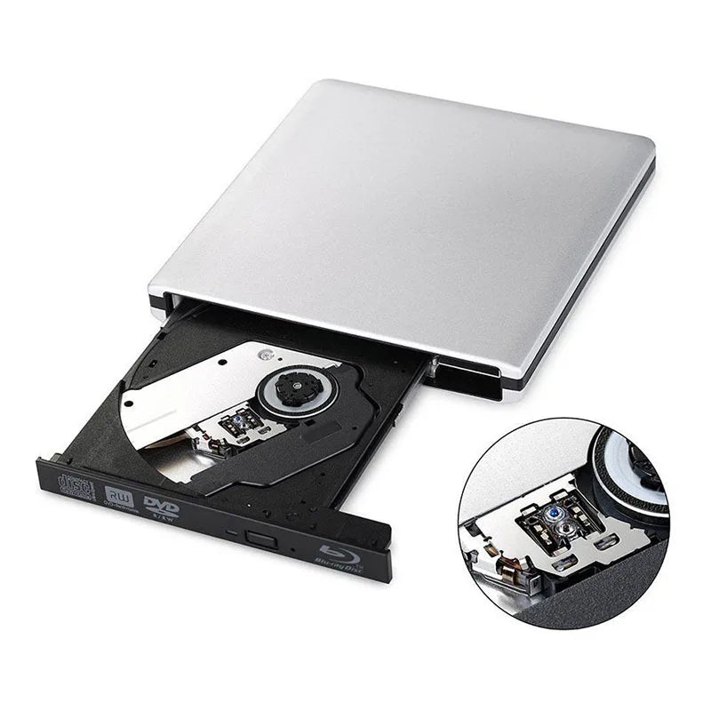 External USB3.0  Blu-Ray Burner Writer Optical DVD Drive BD-RE 3D Blu-Ray Reader  for Windows/MAC OS