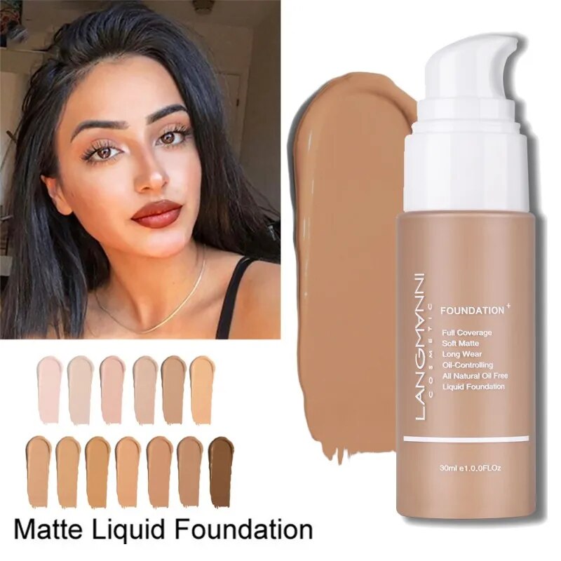 30ml Liquid Foundation Soft Matte Concealer Primer Base Professional Face Make up Foundation