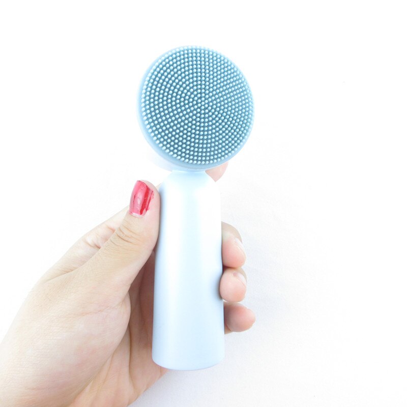 Portable Double Side Silicone Facial Cleanser Brush Soft Hair Face Massage Washing Brush Blackhead Remover Skin Care Tool 20