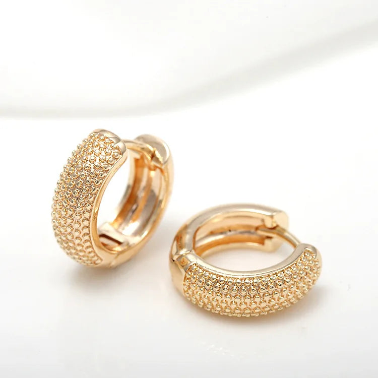 Trendy Gold Color Prevent Allergy Mini Hoop Earrings For Women Simple Ear Buckle New Circle Earrings Jewelry Accessories