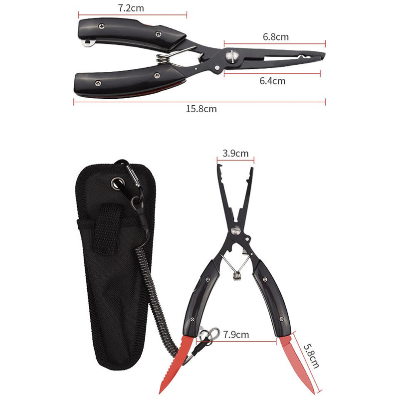 WALK FISH Portable Folding Multifunctional Fishing Pliers Stainless Steel Scissors Line Cutter Remove Hook Fishing Tools Pliers