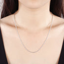 Hot Simple Generous Chic Clavicle 3mm Bead Chain Necklace 925 Sterling Silver Beads Necklaces For Women Gift