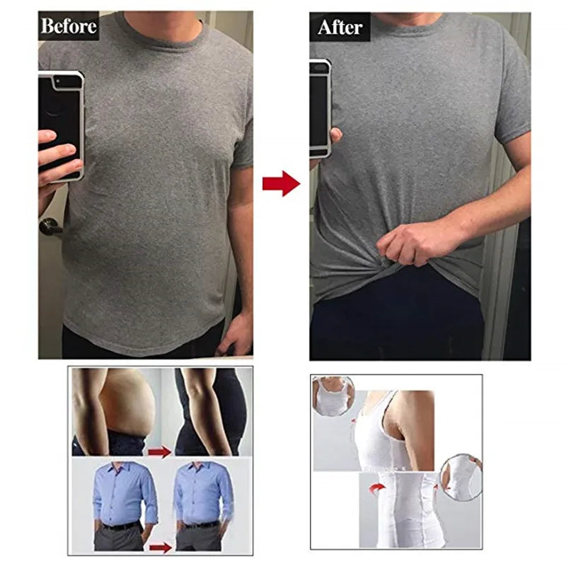 YBFDO  Men's Slimming Shaper Posture Vest Male Belly Abdomen For Corrector Compression Body Building Fat Burn Chest Tummy Corset