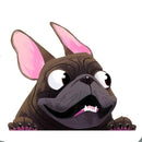 French Bulldog Car Sticker Pet Dog Vinyl Decal Animal Cartoon Auto Stickers Waterproof Bumper Accessories Decoration 12*14cm