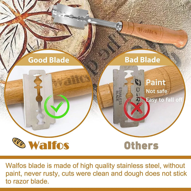 Walfos Bread Lame New European Bread Arc Curved Bread Knife Western-style Baguette Cutting French Toas Cutter Tools