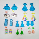 DIY Christmas Halloween Earrings Epoxy Resin Mold Eardrop Dangler Silicone Mould