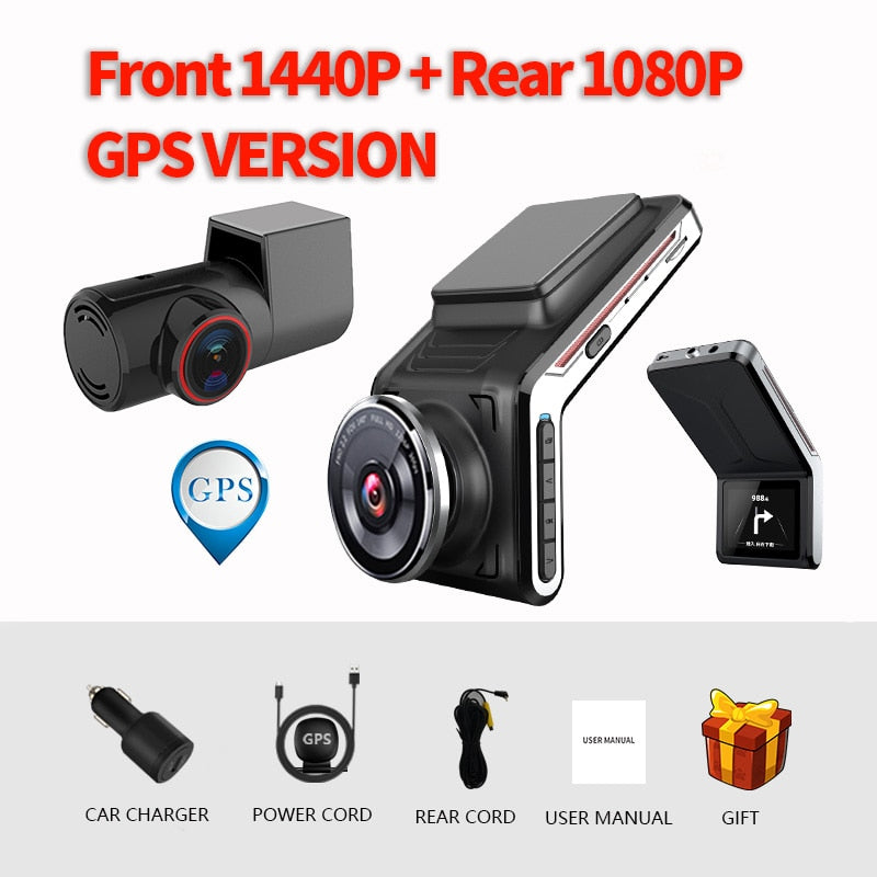 Sameuo U2000 dash cam front and rear 4k 2160P 2 camera CAR dvr dashcam Video Recorder Auto Night Vision 24H Parking Monitor