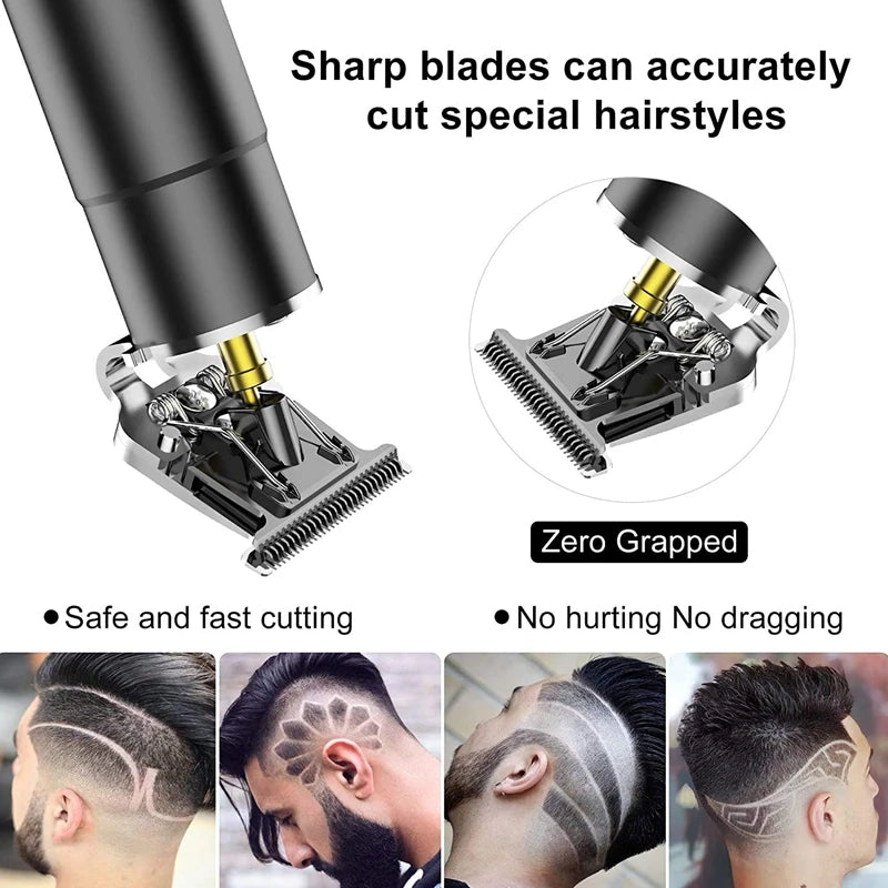 Professional Corded Cordless Can Be Zero Gapped Hair Trimmer For Men Electric Hair Clipper Beard Rechargeable Hair Cutter