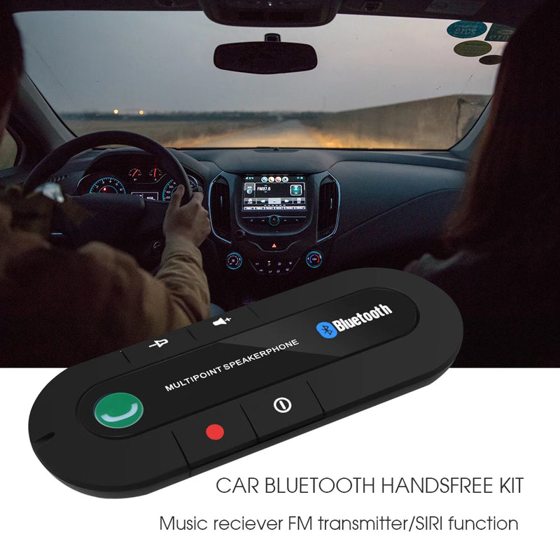 Kebidu Mini Android 4.1 Speakerphone Sun Visor Clip Universal Bluetooth Handsfree Car Kit Wireless Bluetooth Mp3 Music Player LB