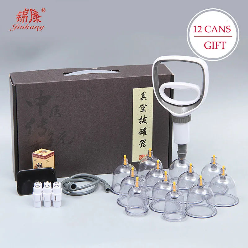 24 Cans For Massage Vacuum Cupping Set Chinese Medicine Physiotherapy Cellulite Body Cups Cupping Therapy Heathly Care