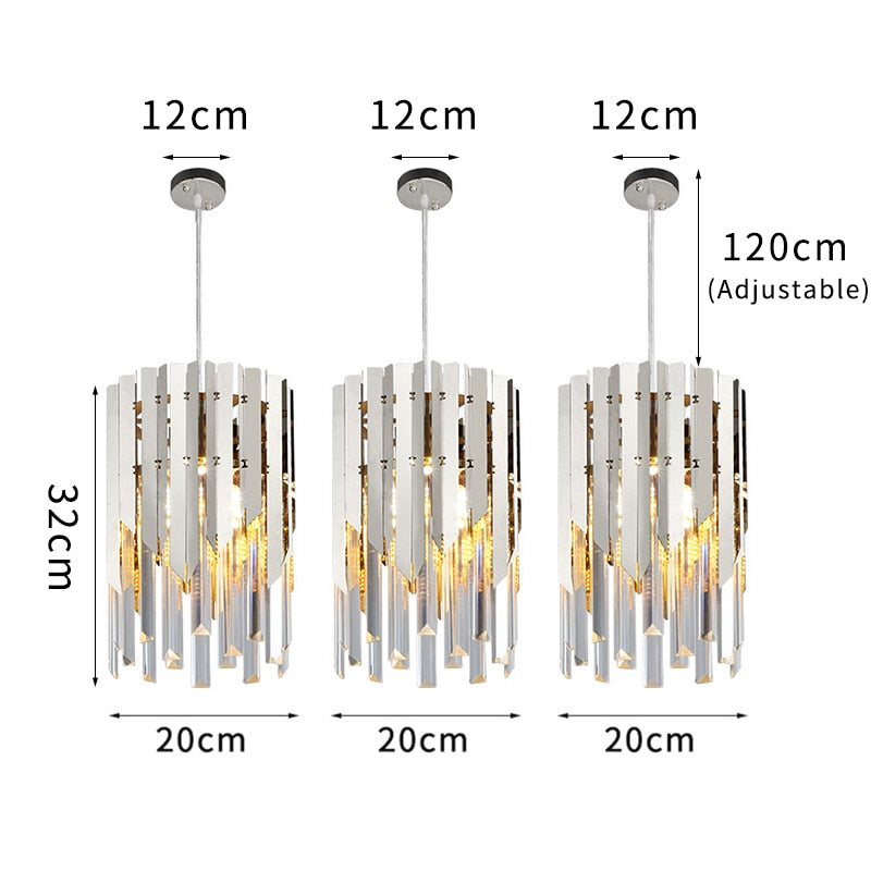 Small Round Gold k9 Crystal Modern Led Chandelier for Living Room Kitchen Dining Room Bedroom Bedside Luxury Indoor Lighting