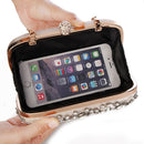 Women's Evening Clutch Bag Party Purse Luxury Wedding Clutches For Bridal Exquisite Crystal Ladies Handbag Apricot Silver Wallet