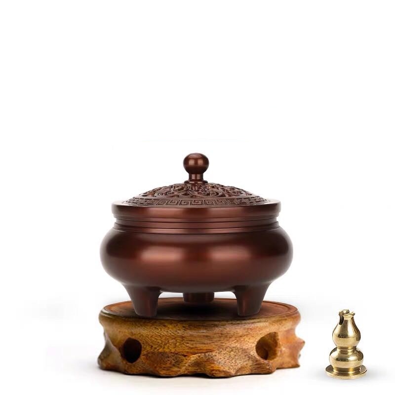 Indoor copper incense burner Aromatherapy Natural Aroma incense coil Fragrance censer holder room home decoration