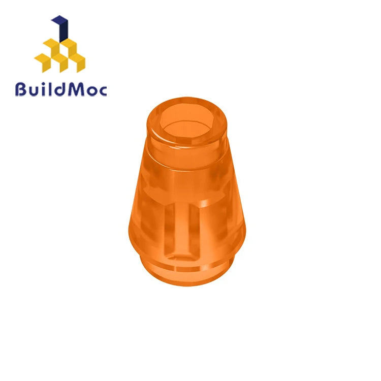 BuildMOC 59900 Cone 1x1 Top Groove brick high-tech Changeover Catch For Building Blocks Parts DIY Educ