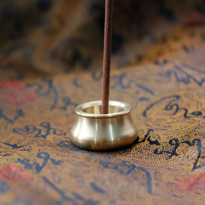 Brass Incense Cone Burner Plate Bowl Stick Censer Holder for Home Fragrances Yoga Spa Aromatherapy Desktop Censer Decoration