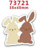 DIY Craft Supplies Sewing Accessories Cartoon Easter Bunny Printed Planar Resins Mold 10 Pieces. PR-73721
