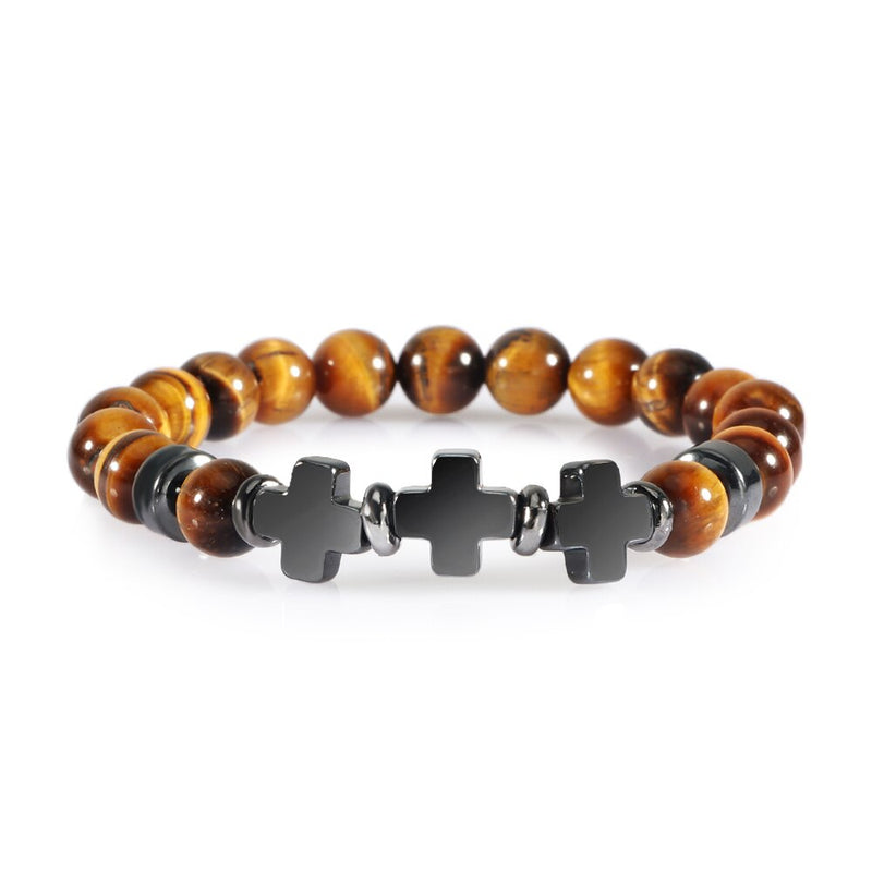 Tiger Eye Beaded Bracelets Bangles Men Braided Rope Healing Balance Yoga Charm Women Natural Stone Buddha Bracelet Adjustable