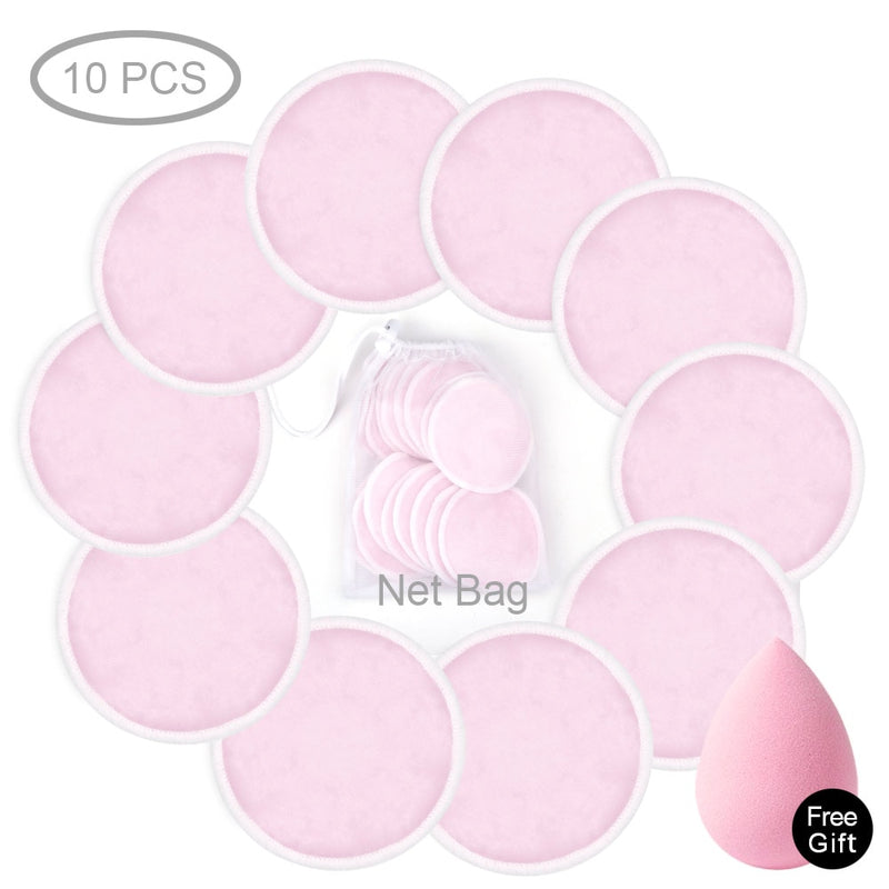 4/8/10pcs Make Up Remover Pads Washable Cleaning Cotton Reusable Face Wipes Microfiber Natural Bamboo Face Skin Care Laundry