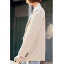 AEL Women Solid loose Blazer Autumn Winter Belted streetwear Lady Outerwear Female Casual Women Double-Breasted Button Blazer