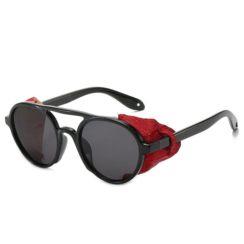 Fashion Steampunk Sunglasses Luxury Brand Designer Vintage Men Punk Sun Glasses Women Round Shades UV400 Eyewear Oculos De Sol