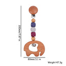 Wooden Baby Teether Wooden Pram Clip Baby Toy Baby Mobile Pram Personalize Baby Teething Pacifier Chain Chewable Baby Rattle