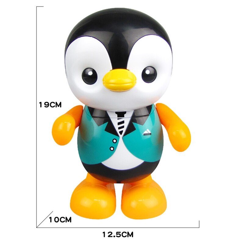 Colorful Dance Penguin Shape Electric Home Kids Gift LED Light Musical Plastic Portable Cute Singing Toys