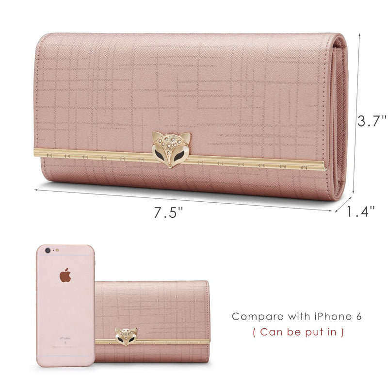 FOXER Women Split Leather Long Wallet Best Gift Female Clutch Bag Credit Card Holder Lady Luxury Coin Purse Fashion Evening Bags