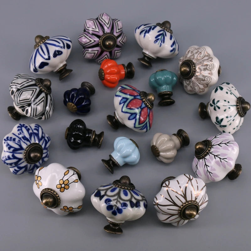 1x Ceramic Drawer Knobs Furniture Handle Kitchen Cabinet Knobs and Handles Cupboard Door Pull Handles Furniture Hardware