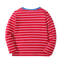 Jumping Meters New Arrival Christmas Kids Tshirts Cotton Stripe Santa Clause New Years Baby Tees  Autumn Winter Kids Clothes