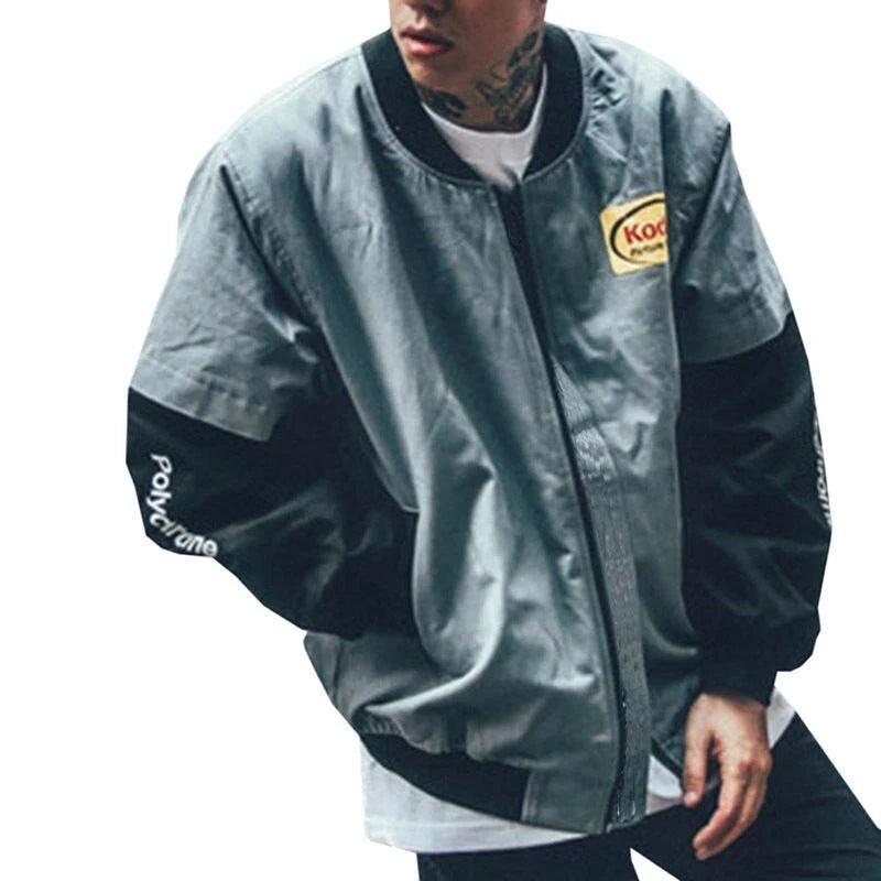 Hip Hop Style MA1 Bomber Jacket Men Harajuku Pilot streetwear Kodak Printing Couple Baseball Jackets Men Women Coat