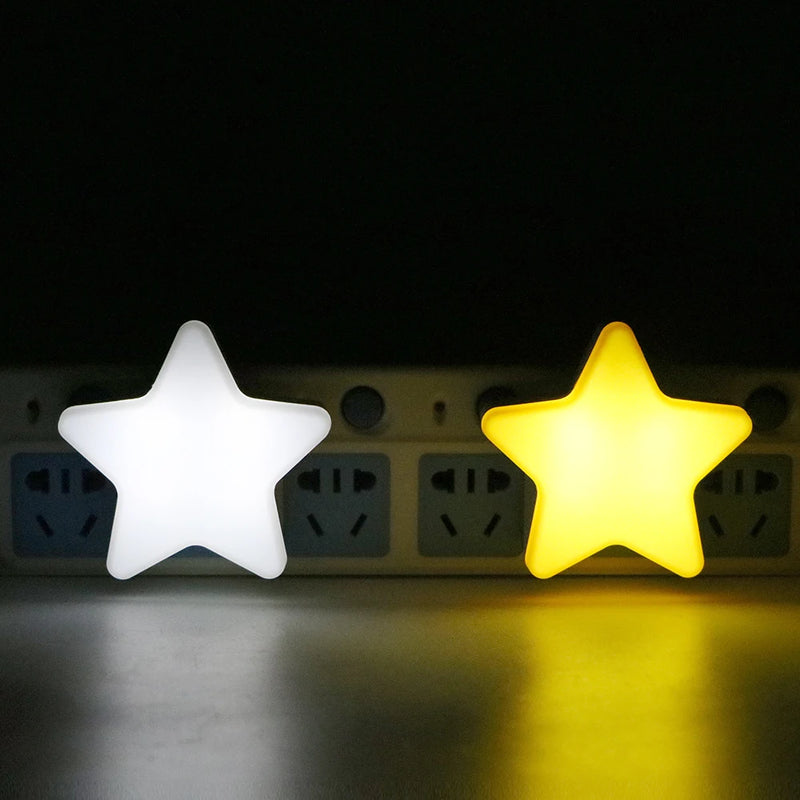 ITimo Children's Night Light Star Shape EU Plug Socket Wall lamp LED Night Light Control Plug-in Home Lighting Room Decoration