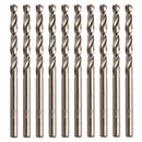 10Pcs 1/1.5/2/2.5/3/3.2/3.5/4/4.5/5mm M35 Round Shank HSS-Co Cobalt Twist Drill Spiral Drill Bit
