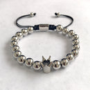 Top Quality Luxury Royal Crown Bracelets & Bangles Fashion Stainless Steel Men' Jewelry Do Not Fade Jewellery Sets Best Gift
