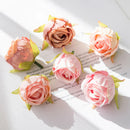 Wholesale Artificial Flowers Silk Tea Buds Fake Roses Wedding Decorative Christmas Wreaths Home Decorations DIY Gifts Box Pompom