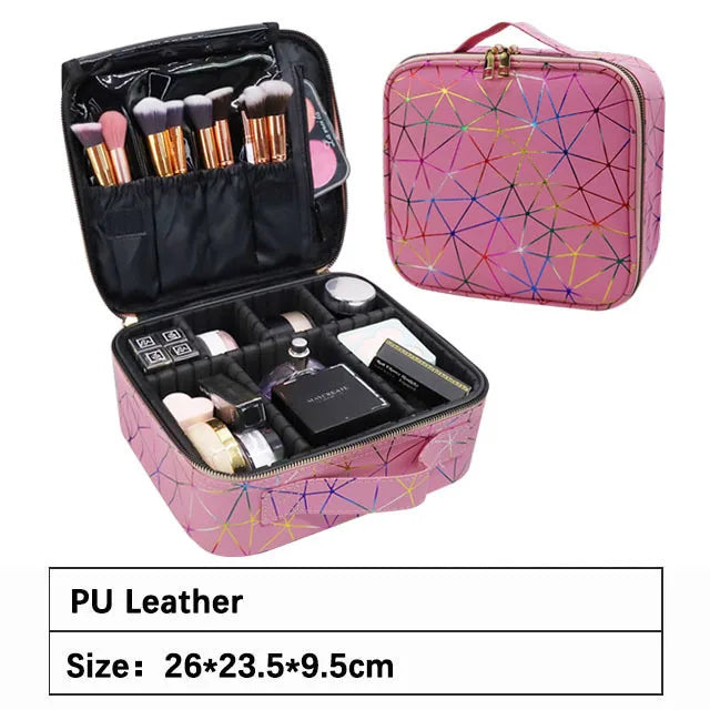 Female Professional Makeup Organizer Travel Beauty Cosmetic Case For Make Up Bag Bolso Mujer Storage Box Nail Tool Suitcase