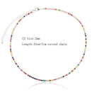 Sexy Short Sparking Rainbow Tennis Chain Chocker Necklace With AAA+ CZ Fashion Personality Women Collar Jewellery bijoux femme