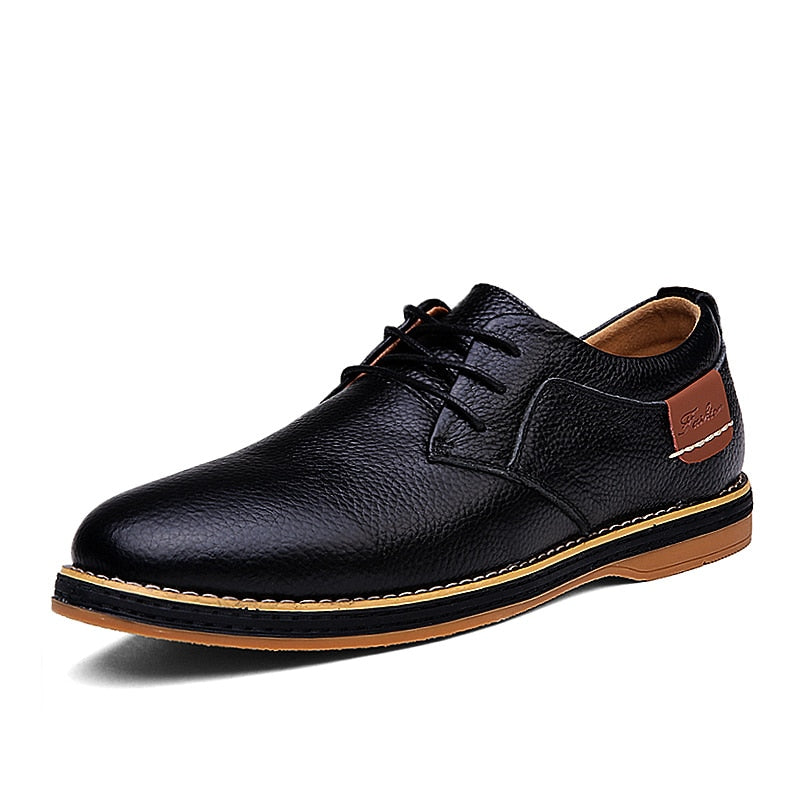 New Spring Autumn Fashion Men Shoes Men Leather Oxfords Shoes Casual Lace-up Formal Business Wedding Dress Shoes Big Size 38-48