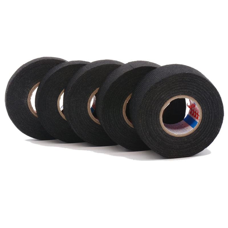 15/25Meters Black New Adhesive Cloth Tape Industrial Tape For Cable Harness Wiring Loom 9/15/19/25/32mm