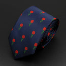 Trendy Design Men's Microfiber Jacquard Necktie Animal Plant Skull Flower Woven Tie Wedding Party Father's Day Birthday Gift