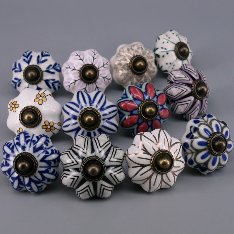 1x Ceramic Drawer Knobs Furniture Handle Kitchen Cabinet Knobs and Handles Cupboard Door Pull Handles Furniture Hardware